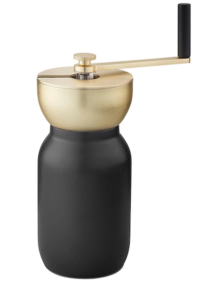 Macinino Stelton collar coffee nero e oro manuale